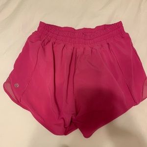 Lululemon hotty hot shorts, pink, size 6, 4in, lightly worn